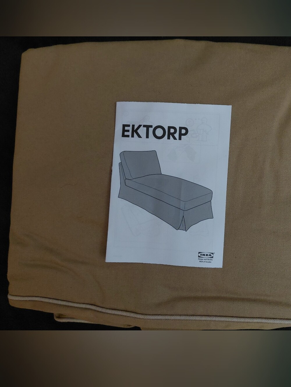 IKEA Ektorp Chaise Slipcover Tan